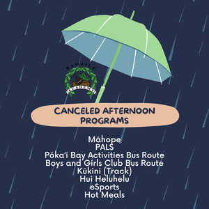 Canceled Afternoon Programs